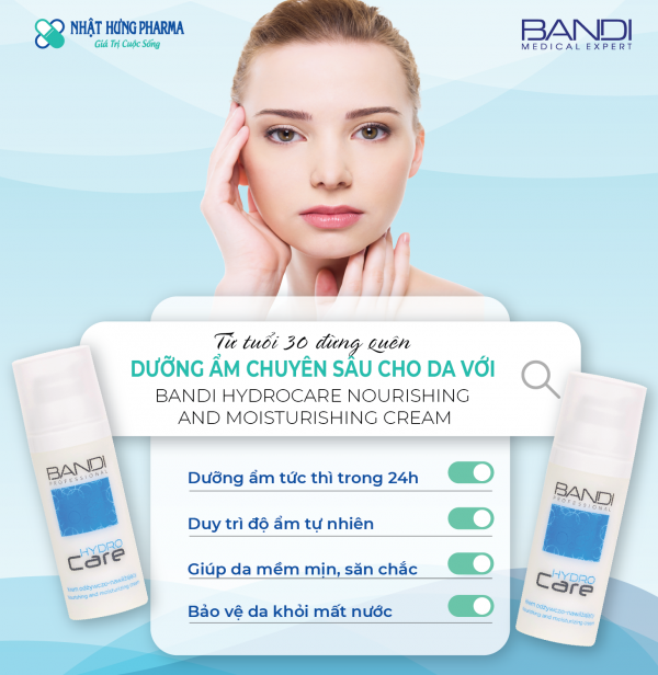 Kem dưỡng cho da khô, da rất khô Bandi Hydro Care Nourishing And Moisturising Cream 50ml